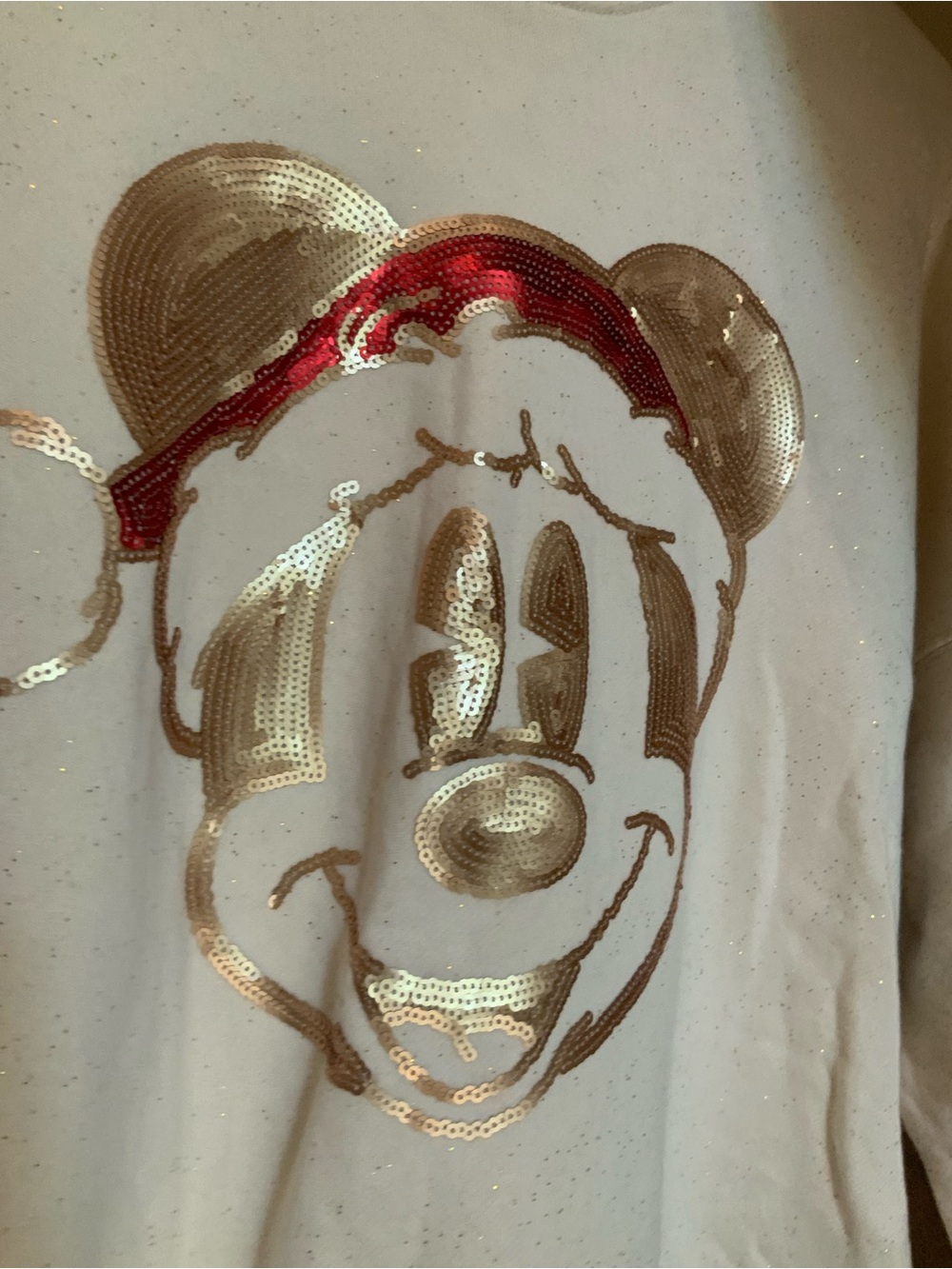 Christmas micky sequin spirit jersey sz s